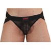BURN Jock Lingerie Juodas M - Modern Athletic Mesh Intimate Wear