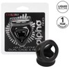 CalExotics Alpha Dual Cage Ring Juodas - Liquid Silicone Support System