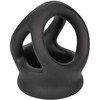CalExotics Alpha Dual Cage Ring Juodas - Liquid Silicone Support System