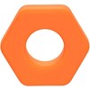 Oranžinis CalExotics Alpha Prolong Liquid Silicone Hexagonal Ring Oranžinis 2 cm