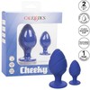 CalExotics Cheeky Silicone Plug Violetinė Atsparus vandeniui Two Sizes