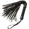 CalExotics Nocturnal Leather Flogger Juodas - Precision Handle &amp; Soft Straps