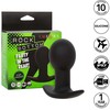 CalExotics Rock Bottom Silicone Juodas Vibrating Plug 10 Modes USB Rechargeable