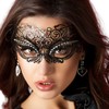 Chilirose CR 3706 Decorative Juodas Brass Mask with Crystals O/S