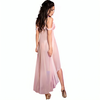 Rožinė Chilirose CR 3716 Long Babydoll Rožinė S/M - Elegant Satin Lingerie Set