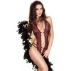 Chilirose Bodies Chilirose CR 3635 Bodysuit Raudona Floral Lace S/M