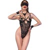 Chilirose Bodies Chilirose CR 4488 Lace Bodysuit Set Juodas L/XL with Mask &amp; Gloves