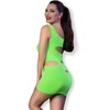 Chilirose Dresses Chilirose CR 4621 Žalias Seamless Mini Dress S/M - Versatile &amp; Sleek Design