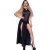 Chilirose Dresses CHILIROSE CR 4685 Elegant Long Juodas Dress with Hood, Size M