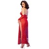 Chilirose Dresses Chilirose CR4853 Raudona Lace Long Top with Elegant Gloves S/M