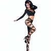 Chilirose Sets Chilirose CR 3654 Women's Juodas Top &amp; Leggings Set S/M, Soft Stretch Fabric