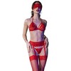 Chilirose Sets Chilirose CR-4467 Four-Piece Lingerie Set Raudona S/M - Elegant Design