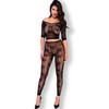 Chilirose Sets Chilirose CR 4661 Seamless Juodas Top &amp; Leggings Set S/M