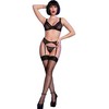 Chilirose Sets Chilirose CR 4692 Four-Piece Lingerie Set Juodas Size L Adjustable Lace