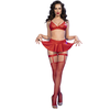 Chilirose Sets Chilirose CR 4716 Three-Piece Set Raudona Faux Leather Size S