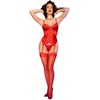 Chilirose Sets Chilirose CR 4845 Raudona Corset Set with Stockings, Size M