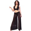 Chilirose Sets Chilirose CR 4857 Juodas Multiway Top &amp; Wide-Leg Pants Set, Size M