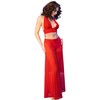 Chilirose Sets Chilirose CR 4857 Raudona Multi-Way Top &amp; Wide-Leg Pants Set, Size M