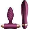 Climaximum Desire Kit Twisted Vibrator &amp; Anal Plug Set, Atsparus vandeniui, 10 Modes