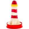Condomerie Hand-Painted Decorative Condom Lighthouse Motif, Unique Art Design