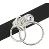 Coquette Accessories Coquette Chic Desire Vegan Leather Choker Double Ring Juodas 400mm