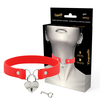 Coquette Accessories Coquette Chic Desire Vegan Leather Choker Raudona with Heart &amp; Key Accent 40cm