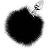 Darkness Anal Darkness Juodas Tail Plug 7 cm - Silicone Model with Faux Fur Accent