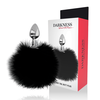 Darkness Anal Darkness Juodas Tail Plug 7 cm - Silicone Model with Faux Fur Accent