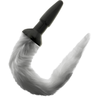 Darkness Anal Darkness Silicone Plug with Gray Faux Fur Tail 12cm - Ergonomic Design