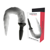 Darkness Anal Darkness Silicone Plug with Gray Faux Fur Tail 12cm - Ergonomic Design