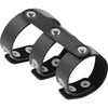 Darkness Bondage Darkness Adjustable Dual Leather Intimate Ring - Juodas, Custom Fit