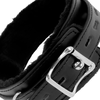 Darkness Bondage Darkness Comfort Collar with Leather Chain - Adjustable Padded Restraint