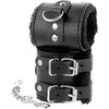 Darkness Bondage Darkness Adjustable Juodas Leather Handcuffs with Soft Lining