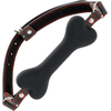 Darkness Bondage Darkness Juodas Bone Silicone Adjustable Gag Atsparus vandeniui 14.8 cm