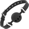 Darkness Bondage Darkness Juodas Adjustable Silicone Breathable Gag - Universal Fit