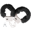 Darkness Bondage Darkness Juodas Lined Metal Handcuffs with Comfort Padding