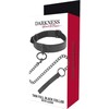 Darkness Bondage Darkness Adjustable Juodas Neoprene &amp; Semi-Leather Collar with Metal Chain