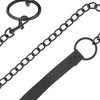 Darkness Bondage Darkness Adjustable Juodas Neoprene &amp; Semi-Leather Collar with Metal Chain