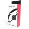 Darkness Bondage Darkness Juodas Silicone Ball Gag with Adjustable Leather Straps