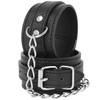 Darkness Bondage Darkness Adjustable Juodas Leather Handcuffs - Textured PU, Secure Buckle