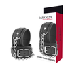 Darkness Bondage Darkness Adjustable Juodas Leather Handcuffs - Textured PU, Secure Buckle