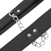 Darkness Bondage Darkness Adjustable Juodas Leather Handcuffs - Textured PU, Secure Buckle