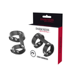 Darkness Bondage Darkness Adjustable Synthetic Leather Dual Intimate Ring Juodas