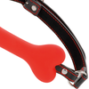 Darkness Bondage Darkness Raudona Bone Silicone Adjustable Gag - Atsparus vandeniui, 14.8 cm