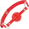 Darkness Bondage Darkness Raudona Breathable Gag Adjustable Leather Strap Universal Fit