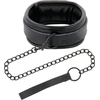Darkness Juodas Leather Collar &amp; Handcuff Set with Adjustable Leash