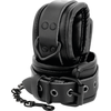 Darkness Juodas Leather Collar &amp; Handcuff Set with Adjustable Leash
