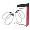 Darkness Sensations Darkness Double Metal Intimate Support Ring - Adjustable Dual Size 5/3.8 cm