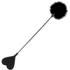 Darkness Sensations Darkness Juodas Feather &amp; Leather Dual-Sided Intimate Priedas 40cm