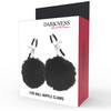 Darkness Sensations Darkness Adjustable Nipple Clamp Set with Decorative Pom Poms Juodas